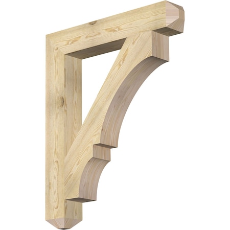 Ekena Millwork Balboa Craftsman Rough Sawn Bracket, Douglas Fir, 6"W x 38"D x 46"H BKT06X38X46BOA04RDF